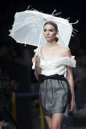 Sept. 20, 2015 - Madrid, Madrid, Spain - A model showcases designs by Ion Fiz on the runway at the Ion Fiz show during Mercedes-Benz Fashion Week Madrid Spring Summer 2016 at Ifema on September 20, 2015 in Madrid, Spain. Madrid Spain  - ZUMAn230