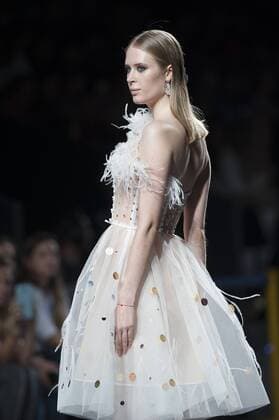Sept. 20, 2015 - Madrid, Madrid, Spain - A model showcases designs by Ion Fiz on the runway at the Ion Fiz show during Mercedes-Benz Fashion Week Madrid Spring Summer 2016 at Ifema on September 20, 2015 in Madrid, Spain. Madrid Spain  - ZUMAn230