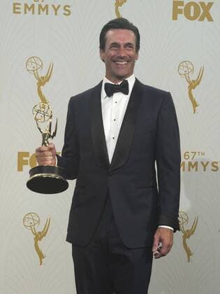 Sept. 20, 2015 - Los Angeles, CALIFORNIA, UNITED STATES OF AMERICA - Actor Jon Hamm, winner of the award for Outstanding Lead Actor in a Drama Series for Mad Men , poses in the press room at the 67th Annual Primetime Emmy Awards at Microsoft Theater on September 20, 2015 in Los Angeles, California..ARMANDO ARORIZO Los Angeles UNITED STATES OF AMERICA - ZUMAa60_