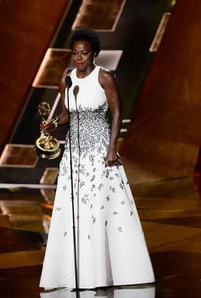 Actress Viola Davis accepts the award for Outstanding Lead Actress in a Drama Series for How to Get Away with Murder onstage during the 67th Primetime Emmy Awards in the Microsoft Theater in Los Angeles on September 20, 2015.  LAP20150920807 KENxMATSUI