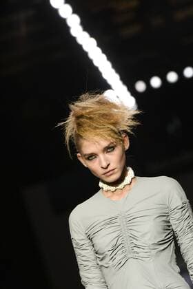 Model bei der Maria ke Fisherman Fashion Show auf der Mercedes-Benz Fashion Week Madrid Spring Summer 2016. Madrid, 20.09.2015 Maria ke Fisherman Model 