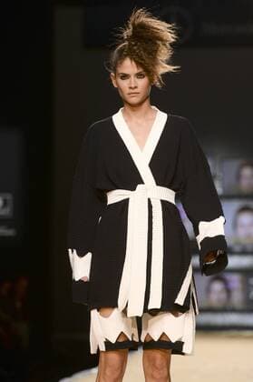 Model bei der Maria ke Fisherman Fashion Show auf der Mercedes-Benz Fashion Week Madrid Spring Summer 2016. Madrid, 20.09.2015 Maria ke Fisherman Model 