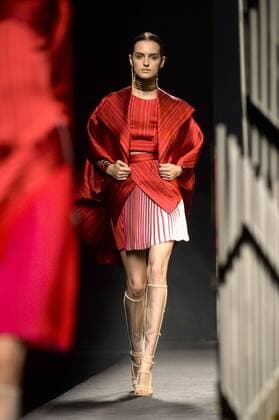 Model bei der Alvarno Fashion Show auf der Mercedes-Benz Fashion Week Madrid Spring Summer 2016. Madrid, 21.09.2015 Alvarno Model 