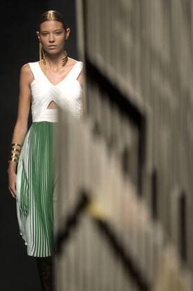 Model bei der Alvarno Fashion Show auf der Mercedes-Benz Fashion Week Madrid Spring Summer 2016. Madrid, 21.09.2015 Alvarno Model 