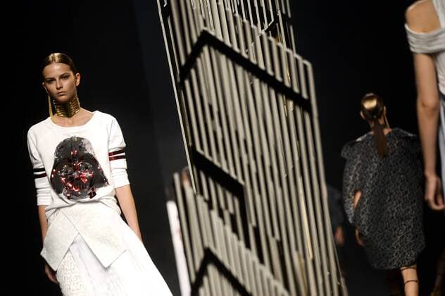 Model bei der Alvarno Fashion Show auf der Mercedes-Benz Fashion Week Madrid Spring Summer 2016. Madrid, 21.09.2015 Alvarno Model 
