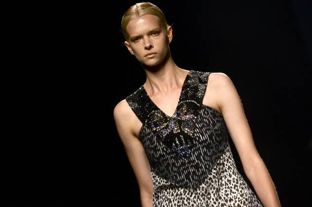 Model bei der Alvarno Fashion Show auf der Mercedes-Benz Fashion Week Madrid Spring Summer 2016. Madrid, 21.09.2015 Alvarno Model 
