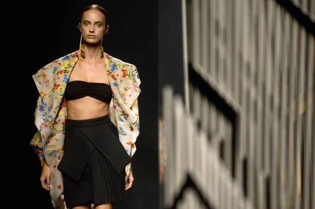 Model bei der Alvarno Fashion Show auf der Mercedes-Benz Fashion Week Madrid Spring Summer 2016. Madrid, 21.09.2015 Alvarno Model 