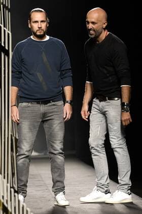 Arnaud Maillard und Alvaro Castejon bei der Alvarno Fashion Show auf der Mercedes-Benz Fashion Week Madrid Spring Summer 2016. Madrid, 21.09.2015 Arnaud Maillard, Alvaro Castejon 