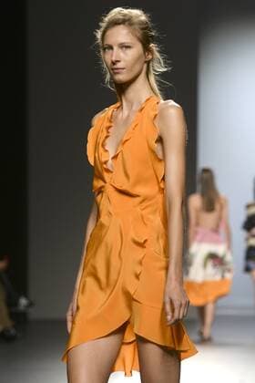 Model bei der Juan Vidal Fashion Show auf der Mercedes-Benz Fashion Week Madrid Spring Summer 2016. Madrid, 21.09.2015 Juan Vidal Model 