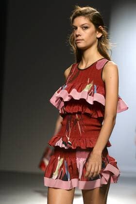 Model bei der Juan Vidal Fashion Show auf der Mercedes-Benz Fashion Week Madrid Spring Summer 2016. Madrid, 21.09.2015 Juan Vidal Model 