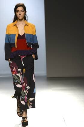 Model bei der Juan Vidal Fashion Show auf der Mercedes-Benz Fashion Week Madrid Spring Summer 2016. Madrid, 21.09.2015 Juan Vidal Model 