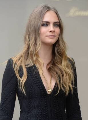 British model Cara Delevingne attends Burberry Prorsum s Spring Summer 2016 catwalk show in London on September 21, 2015.  LON20150921111 RUNExHELLESTAD