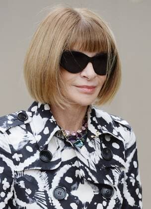 American editor Anna Wintour attends Burberry Prorsum s Spring Summer 2016 catwalk show in London on September 21, 2015.  LON20150921126 RUNExHELLESTAD