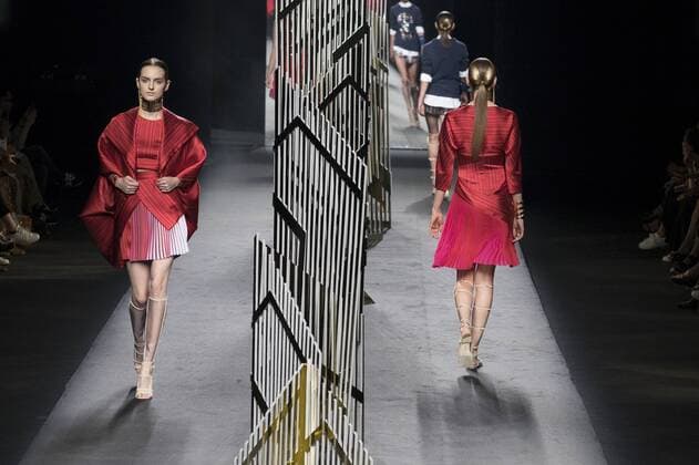 Sept. 21, 2015 - Madrid, Madrid, Spain - A model showcases designs by Alvarno on the runway at the Alvarno show during Mercedes-Benz Fashion Week Madrid Spring Summer 2016 at Ifema on September 21, 2015 in Madrid, Spain. Madrid Spain  - ZUMAn230