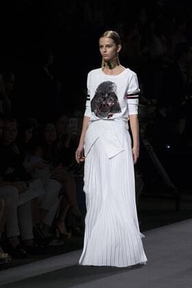 Sept. 21, 2015 - Madrid, Madrid, Spain - A model showcases designs by Alvarno on the runway at the Alvarno show during Mercedes-Benz Fashion Week Madrid Spring Summer 2016 at Ifema on September 21, 2015 in Madrid, Spain. Madrid Spain  - ZUMAn230