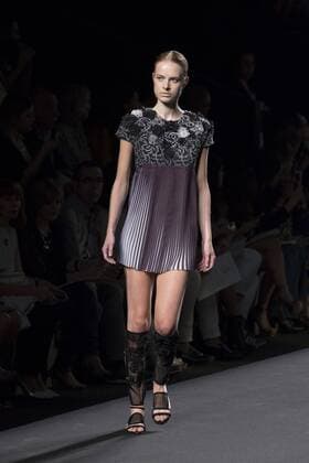 Sept. 21, 2015 - Madrid, Madrid, Spain - A model showcases designs by Alvarno on the runway at the Alvarno show during Mercedes-Benz Fashion Week Madrid Spring Summer 2016 at Ifema on September 21, 2015 in Madrid, Spain. Madrid Spain  - ZUMAn230