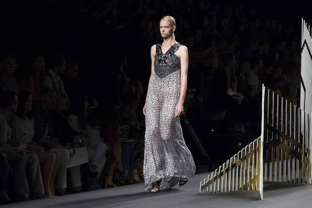 Sept. 21, 2015 - Madrid, Madrid, Spain - A model showcases designs by Alvarno on the runway at the Alvarno show during Mercedes-Benz Fashion Week Madrid Spring Summer 2016 at Ifema on September 21, 2015 in Madrid, Spain. Madrid Spain  - ZUMAn230