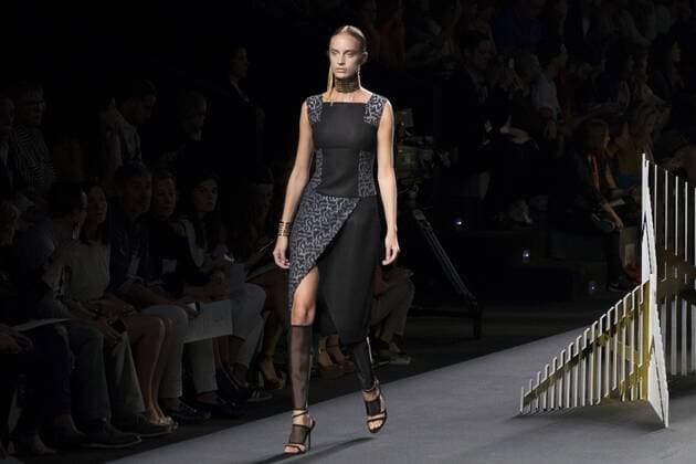Sept. 21, 2015 - Madrid, Madrid, Spain - A model showcases designs by Alvarno on the runway at the Alvarno show during Mercedes-Benz Fashion Week Madrid Spring Summer 2016 at Ifema on September 21, 2015 in Madrid, Spain. Madrid Spain  - ZUMAn230
