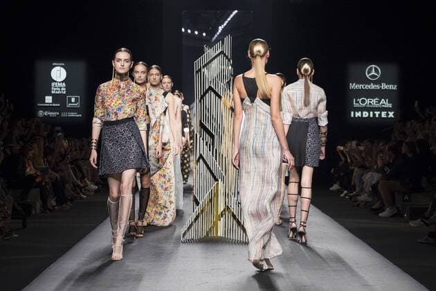 Sept. 21, 2015 - Madrid, Madrid, Spain - A model showcases designs by Alvarno on the runway at the Alvarno show during Mercedes-Benz Fashion Week Madrid Spring Summer 2016 at Ifema on September 21, 2015 in Madrid, Spain. Madrid Spain  - ZUMAn230