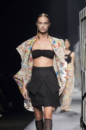 Sept. 21, 2015 - Madrid, Madrid, Spain - A model showcases designs by Alvarno on the runway at the Alvarno show during Mercedes-Benz Fashion Week Madrid Spring Summer 2016 at Ifema on September 21, 2015 in Madrid, Spain. Madrid Spain  - ZUMAn230