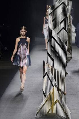 Sept. 21, 2015 - Madrid, Madrid, Spain - A model showcases designs by Alvarno on the runway at the Alvarno show during Mercedes-Benz Fashion Week Madrid Spring Summer 2016 at Ifema on September 21, 2015 in Madrid, Spain. Madrid Spain  - ZUMAn230