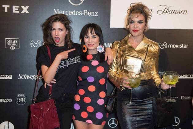 Ursula Corbero, Maria Escote y Silvia Superstar despues del desfile de Maria Escote y Maya Hansen en la Mercedes Benz Fashion Week 2015 en Madrid. 588 cordon press Urusla Corbero, Maria Escote and Silvia Superstar after the Maria Escote and Maya Hansen s fashion show at Mercedes Benz Fashion Week 2015 in Madrid. 