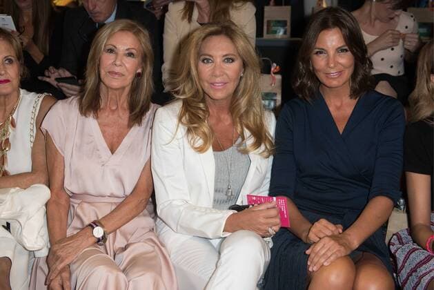 Paquita Torres, Norma Duval y Mar Flores en el desfile de Basmar y Dolores Cortes en Mercedes Benz Fashion Week 2015 en Madrid. 588 cordon press Paquita Torres, Norma Duval and Mar Flores at the Basmas and Dolores Cortes fashion show of Mercedes Benz Fashion Week 2015 in Madrid. 