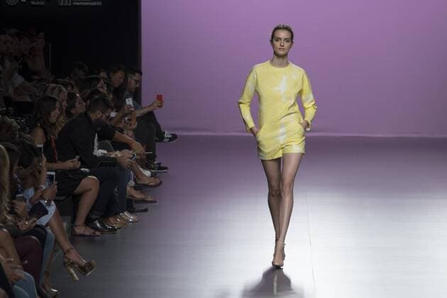 Sept. 21, 2015 - Madrid, Madrid, Spain - A model showcases designs by The 2nd Skin Co on the runway at the 2nd Skin Co show during Mercedes-Benz Fashion Week Madrid Spring Summer 2015 16 at Ifema on September 21, 2015 in Madrid, Spain. Madrid Spain  - ZUMAn230