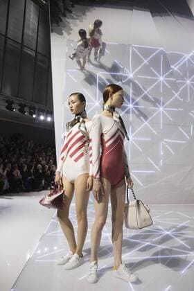 London, UK. 22 09 2015. London Fashion Week runway show of British accessories and handbag designer Anya Hindmarch at Lindley Hall. London Fashion Week, Anya Hindmarch, London, UK 
