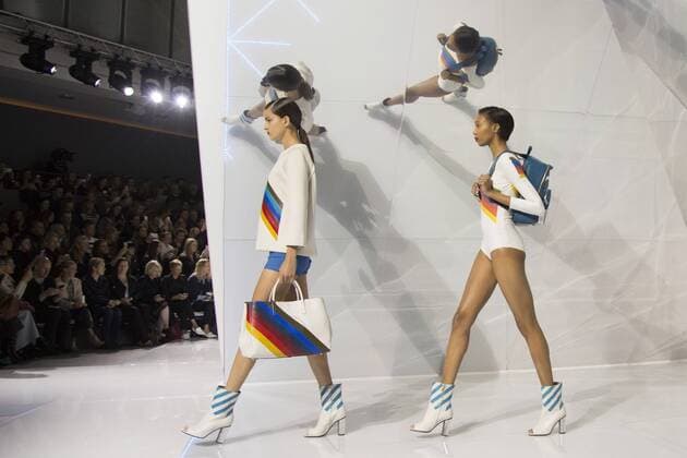 London, UK. 22 09 2015. London Fashion Week runway show of British accessories and handbag designer Anya Hindmarch at Lindley Hall. London Fashion Week, Anya Hindmarch, London, UK 