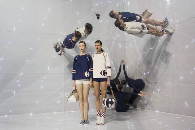 London, UK. 22 09 2015. London Fashion Week runway show of British accessories and handbag designer Anya Hindmarch at Lindley Hall. London Fashion Week, Anya Hindmarch, London, UK 