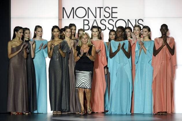 Montse Bassons mit Models bei der Basmar by Montse Bassons Fashion Show auf der Mercedes-Benz Fashion Week Madrid Spring Summer 2016. Madrid, 21.09.2015 Montse Bassons mit Models 