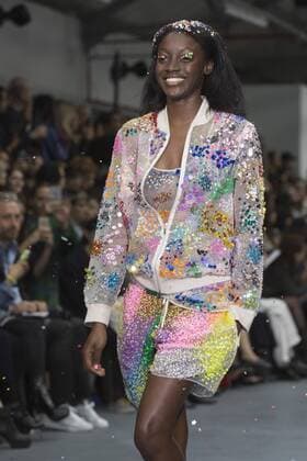 London, UK. 22 09 2015. London Fashion Week SS16 ready-to-wear runway show of designer Ashish at the BFC Show Space in Brewer Street. London Fashion Week, Ashish, London, UK 