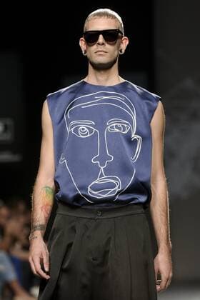 Model bei der 44 Fashion Show auf der Mercedes-Benz Fashion Week Madrid Spring Summer 2016. Madrid, 22.09.2015 44 Model 