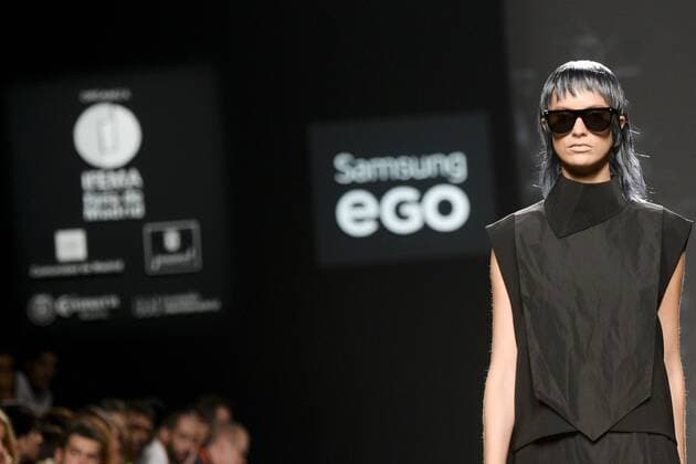 Model bei der 44 Fashion Show auf der Mercedes-Benz Fashion Week Madrid Spring Summer 2016. Madrid, 22.09.2015 44 Model 