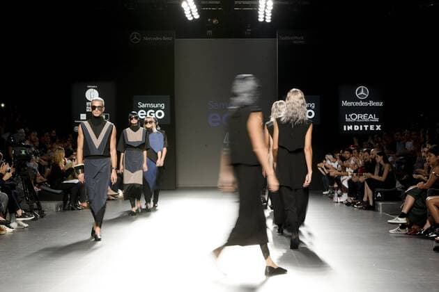 Models bei der 44 Fashion Show auf der Mercedes-Benz Fashion Week Madrid Spring Summer 2016. Madrid, 22.09.2015 44 Model 