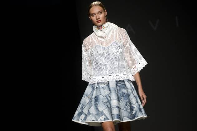 Model bei der Xabi Reyes Fashion Show auf der Mercedes-Benz Fashion Week Madrid Spring Summer 2016. Madrid, 22.09.2015 Xabi Reyes Model 