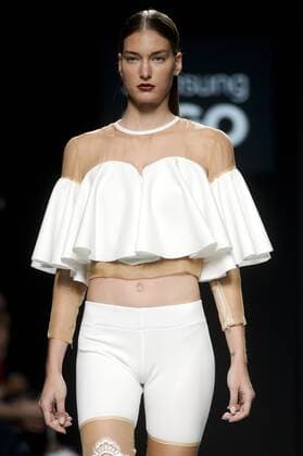 Model bei der Xabi Reyes Fashion Show auf der Mercedes-Benz Fashion Week Madrid Spring Summer 2016. Madrid, 22.09.2015 Xabi Reyes Model 