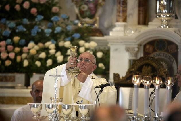 Sept. 22, 2015 - Mexico - G22091501. JPG.SANTIAGO, Cuba. Pope Papa-Francisco.- El Papa Francisco celebra una misa en la Basilica Menor del Santuario de Nuestra Senora de la Caridad del Cobre, durante el ultimo dia de su visita a Cuba; el martes 22 de septiembre de 2015. Foto: Agencia EL UNIVERSAL Luis Cortes RML Mexico  - ZUMAu78_