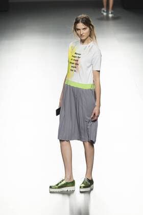 Sept. 22, 2015 - Madrid, Spain - A model showcases designs by Paloma Suarez on the runway at the Paloma Suarez show during Mercedes-Benz Fashion Week Madrid Spring Summer 2015 16 at Ifema on September 22, 2015 in Madrid, Spain. Madrid Spain  - ZUMAn230