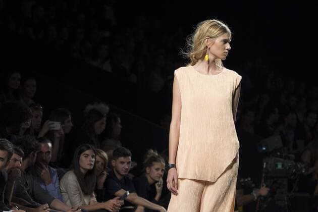 Sept. 22, 2015 - Madrid, Madrid, Spain - A model showcases designs by Azabala on the runway at the Azabala show during Mercedes-Benz Fashion Week Madrid Spring Summer 2015 16 at Ifema on September 22, 2015 in Madrid, Spain. Madrid Spain  - ZUMAn230