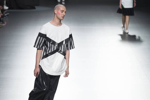 Sept. 22, 2015 - Madrid, Madrid, Spain - A model showcases designs by Davidcatalan on the runway at the Davidcatalan show during Mercedes-Benz Fashion Week Madrid Spring Summer 2015 16 at Ifema on September 22, 2015 in Madrid, Spain. Madrid Spain  - ZUMAn230