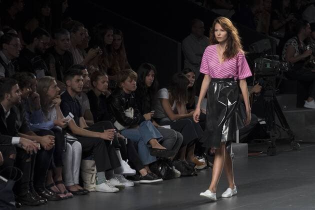 Sept. 22, 2015 - Madrid, Madrid, Spain - A model showcases designs by Davidcatalan on the runway at the Davidcatalan show during Mercedes-Benz Fashion Week Madrid Spring Summer 2015 16 at Ifema on September 22, 2015 in Madrid, Spain. Madrid Spain  - ZUMAn230