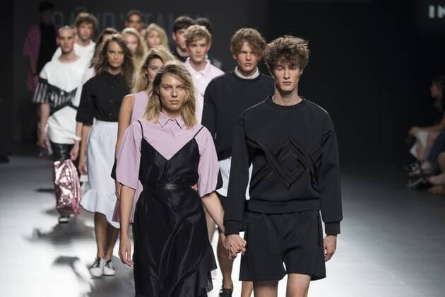 Sept. 22, 2015 - Madrid, Madrid, Spain - A model showcases designs by Davidcatalan on the runway at the Davidcatalan show during Mercedes-Benz Fashion Week Madrid Spring Summer 2015 16 at Ifema on September 22, 2015 in Madrid, Spain. Madrid Spain  - ZUMAn230