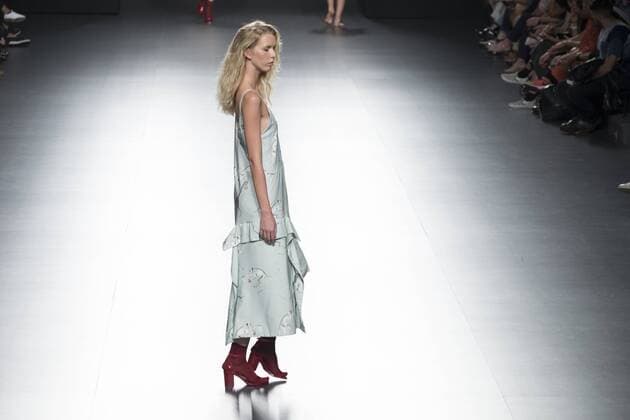 Sept. 22, 2015 - Madrid, Madrid, Spain - A model showcases designs by Elena Rial on the runway at the Elena Rial show during Mercedes-Benz Fashion Week Madrid Spring Summer 2015 16 at Ifema on September 22, 2015 in Madrid, Spain. Madrid Spain  - ZUMAn230
