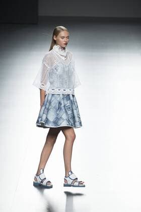 Sept. 22, 2015 - Madrid, Madrid, Spain - A model showcases designs by Xavi Reyes on the runway at the Xavi Reyes show during Mercedes-Benz Fashion Week Madrid Spring Summer 2015 16 at Ifema on September 22, 2015 in Madrid, Spain. Madrid Spain  - ZUMAn230