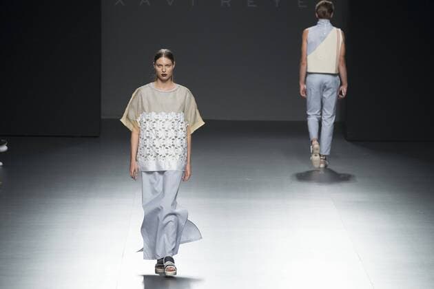 Sept. 22, 2015 - Madrid, Madrid, Spain - A model showcases designs by Xavi Reyes on the runway at the Xavi Reyes show during Mercedes-Benz Fashion Week Madrid Spring Summer 2015 16 at Ifema on September 22, 2015 in Madrid, Spain. Madrid Spain  - ZUMAn230