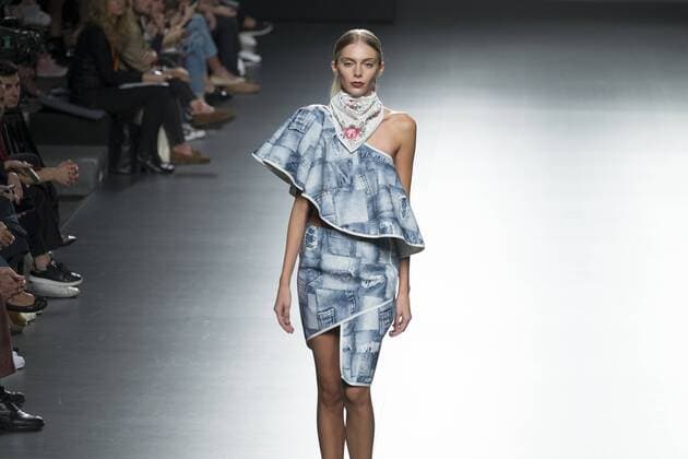 Sept. 22, 2015 - Madrid, Madrid, Spain - A model showcases designs by Xavi Reyes on the runway at the Xavi Reyes show during Mercedes-Benz Fashion Week Madrid Spring Summer 2015 16 at Ifema on September 22, 2015 in Madrid, Spain. Madrid Spain  - ZUMAn230