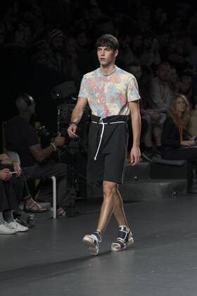 Sept. 22, 2015 - Madrid, Madrid, Spain - A model showcases designs by Xavi Reyes on the runway at the Xavi Reyes show during Mercedes-Benz Fashion Week Madrid Spring Summer 2015 16 at Ifema on September 22, 2015 in Madrid, Spain. Madrid Spain  - ZUMAn230