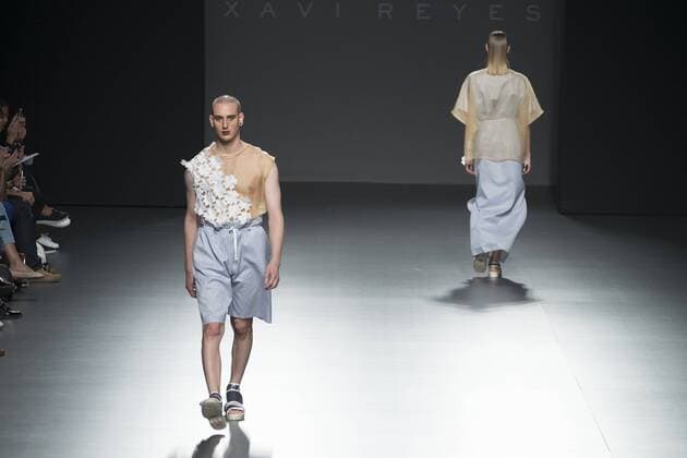 Sept. 22, 2015 - Madrid, Madrid, Spain - A model showcases designs by Xavi Reyes on the runway at the Xavi Reyes show during Mercedes-Benz Fashion Week Madrid Spring Summer 2015 16 at Ifema on September 22, 2015 in Madrid, Spain. Madrid Spain  - ZUMAn230